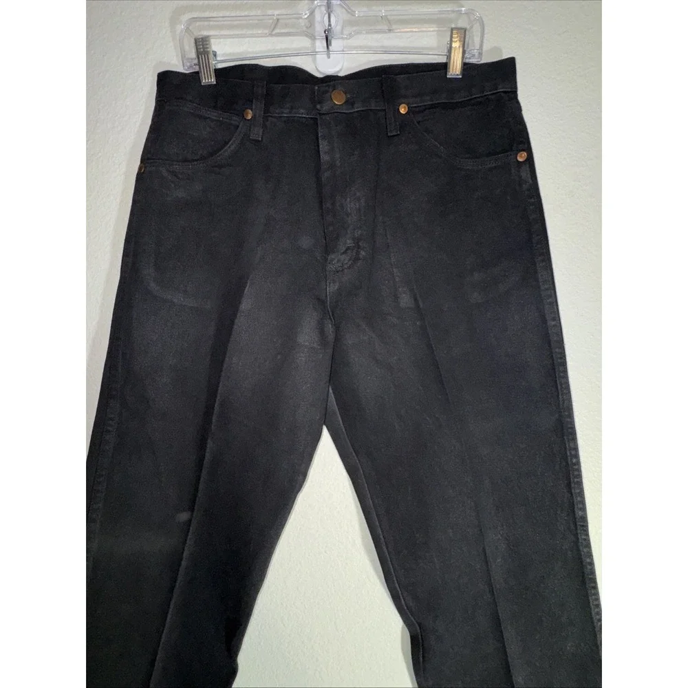 Vintage Wrangler Jeans Mens 33x34 Shadow Black Cowboy Cut Read Description